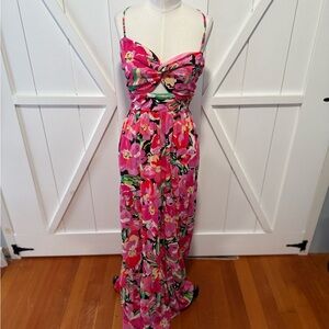 Vici Pink Floral Maxi Dress